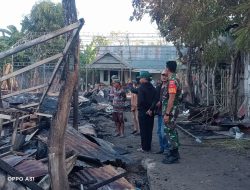 Kebakaran 3 Unit Rumah Panggung Di Kel. Pabiringa Dengan Sigap Babinsa Bersama Bhabinkamtibmas Padamkan sijago Merah