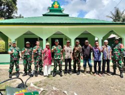 Kasdim 1422/Maros dan Danramil 1422-03/Camba Sambut Kunjungan Tim Wasev TMMD di Gattareng Matinggi