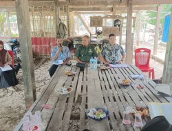 Babinsa Ramil 1422-01/Lau Hadiri Rapat Koordinasi PBB dan Sosialisasikan Kewajiban Membayar Pajak