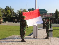 Dandim 1404/Pinrang Pimpin Upacara Bendera dilanjutkan Jam Komandan Kepada Prajurit Dan PNS