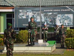 Kodim 0904/Paser Gelar Upacara Rutin Tanggal 17