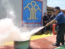 Sosialisasi Penanggulangan Bencana dan Simulasi Penyelamatan Kejadian Kebakaran di Rutan Kelas IIB Pelaihari