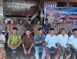 Babinsa Koramil 1421-01/Lau Pantau Kegiatan Jumat Curhat Bersama Polres Maros