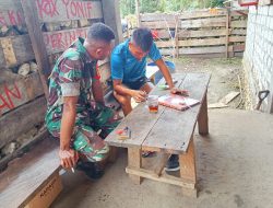 Babinsa Koramil 03/Aitinyo Melaksanakan Pemantauan Wilayah