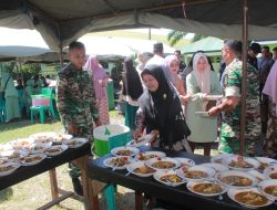 Sambut HUT TNI ke 79 Kodim 0116/Nagan Raya Laksanakan Bakti Sosial Pembagian Sembako dan Makan Gratis