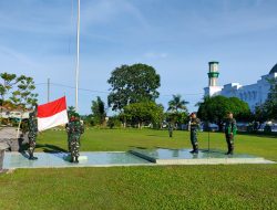 Kodim 0116/Nagan Raya Laksanakan Upacara Bendera Mingguan