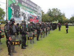 Ciptakan Pilkada Damai Dandim Pimpin Apel Latihan PHH dan TFG di Makodim 0116/Nagan Raya