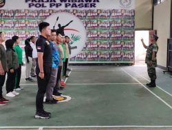 Pasiops Kodim 0904/Paser Beri Materi PBB Kepada Satpol PP Kabupaten Paser