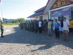 Dandim di wakili Paster Kodim 0116/Nagan Raya Pimpin Kegiatan Karya Bakti sambut HUT TNI ke 79