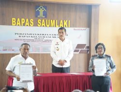 Tindak Lanjut Inovasi Batamu,  Bapas Saumlaki Teken PKS Dengan Dinas Pendidikan Dan Sekolah – Sekolah Se-Ke Camatan Tanimbar Selatan