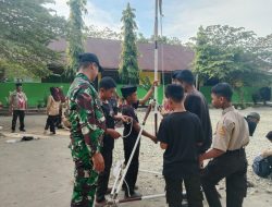 Babinsa Koramil-07 Kodim 1404/Pinrang Berikan Pelatihan Kepada Siswa-Siswi Pramuka Saka Wira Kartika