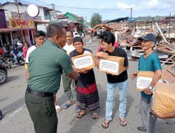 Kepedulian TNI : Kodam Iskandar Muda Bantu Korban Kebakaran
