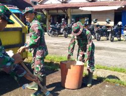Peringati HUT TNI Ke 79 Tahun 2024, Kodim 0115/Simeulue Gelar Karya Bakti Pembersihan Pasar Dan Pantai