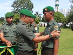 Dandim 0116/Nagan Raya Pimpin Upacara Korp raport Pindah satuan dan Naik Pangkat