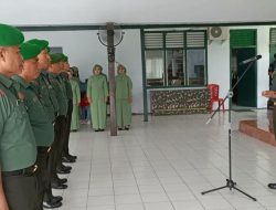 Dandim 1404/Pinrang Pimpin Acara Korps Raport Kenaikan Pangkat 27 Personel