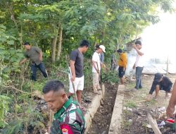 Antisipasi Banjir Wujudkan Lingkungan Sehat, Kodim 1412/Kolaka Menggelar Karya Bhakti Pembersihan Saluran Drainase