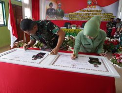 Danrem 012/Teuku Umar didamping Ketua Persit KCK Koorcab Rem 012 Kunjungan Kerja Ke Makodim 0116/Nagan Raya