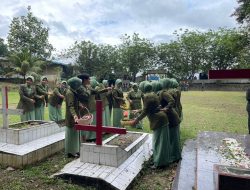 Jelang HUT Ke-79 TNI, Kodim 1210/Landak Gelar Ziarah dan Tabur Bunga di Makam Pahlawan Ngabang