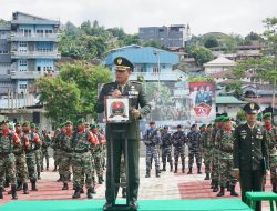 Pimpin Upacara HUT KE 79 TNI, Kolonel Inf Aswin Kartawijaya Bacakan Amanat Panglima TNI