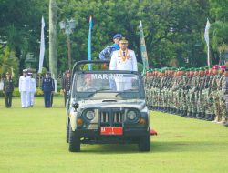 Prajurit Yudha Sakti Ikuti Upacara Perayaan HUT TNI KE-79