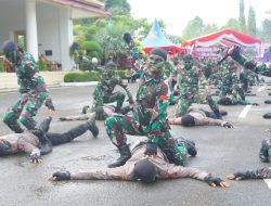 Aksi Petarung Yudha Sakti Sukses Memukau Penonton HUT 79 TNI