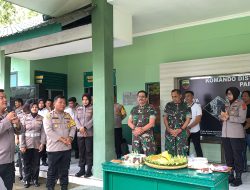HUT TNI 79 Tahun, Kapolres Kota Pariaman Beri Kejutan ke Kodim 0308/Pariaman