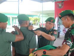 Dandim 0907/Tarakan Pimpin Corp Raport Kenaikan Pangkat Dan Penerimaan Prajurit Baru