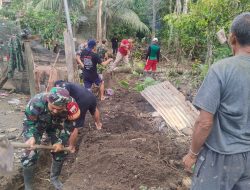 Semangat Gotong Royong, Koramil 02 Enrekang Gelar Karya Bhakti Bersihkan Selokan