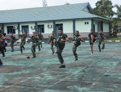 Korem 181/PVT Laksanakan Latihan Bela Diri Taktis, Dipimpin oleh Lettu Inf Oscar