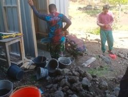 Peduli Kesehatan Warga, Satgas TMMD Ke 122 Kodim 1407/Bone Kebut Pembangunan Jambanisasi Dusun Bompo II
