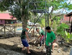 Satgas TMMD Kodim 1407/Bone Bagun Tower Tandon Air Di Dusun Bompo Desa Mamminasae
