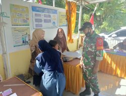 Peduli Kesehatan Balita, Babinsa Wanuawaru Koramil 14/Libureng Dampingi Posyandu