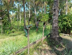 Jalin Kebersamaan, Babinsa Koramil 01/Ajangale Bersama Warga Gotong Royong Bersihkan Jalan Tani