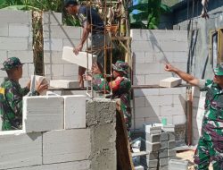 Danramil 1407-07/Tanete Riattang Tinjau Pengerjaan RTLH Di Wilayah