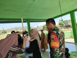 Babinsa Koramil 09/Lapri Dampingi Pelaksanaan Posyandu Di Desa Binaan Desa Tonrongnge