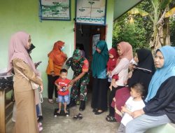 Babinsa Lamatti Riaja Pos Ramil-01/Bulupoddo Kodim 1424/Sinjai Laksanakan Pendampingan Kader Posyandu