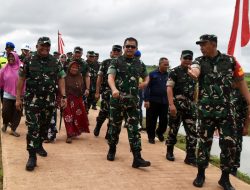 Kasad Panen dan Tanam Padi serta Olah Lahan di Kampung Telaga Sari Kab. Merauke