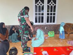 Babinsa Koramil 1424-04/Sinjai Timur Kodim 1424/Sinjai Laksanakan Pendampingan Posyandu Dan Posbindu