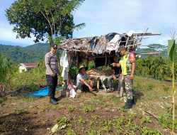 Babinsa dan Bhabinkamtibmas Geumpang Sambangi Petani Berikan Motivasi Kerja dan Pesan Keamanan