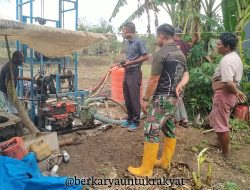 Pasi Ter Kodim 1425/Jeneponto Tinjau Progres Pembuatan Sumur Bor Untuk Lahan Pertanian