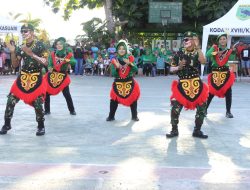 Penuh Warna Dan Keceriaan, Kodim 1801/Manokwari Dan Persit KCK Cabang XII Gelar Lomba Senam Kreatif