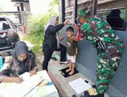 Damping Posyandu,Wujud Nyata Peran Aktif Babinsa Koramil 0907/03 Tarbar Pantau Kesehatan Anak.