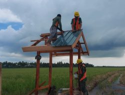 Babinsa Koramil-04 Kodim 1404/Pinrang Berbaur Bersama Warga Dalam Pembuatan Sumur Bor Di Sawah