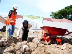 Kepala Rupbasan Kelas I Makassar Menghadiri Kegiatan Peletakan Batu Pertama Pembangunan Masjid Kanwil Kemenkumham Sulsel