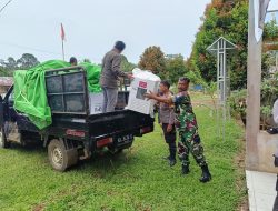 Babinpotdirga Lanud Had Monitoring Distribusi Logistik Pilkada di Sanggau Ledo Berjalan Lancar dan Aman