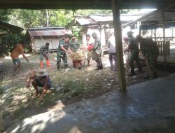Cegah Perkembangan Penyakit, Personel Koramil 1424-05/Sinjai Selatan Kodim 1424/Sinjai Gelar Karya Bakti Pembersihan Pasar