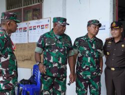 Danrem 181/PVT Dampingi Kasdam XVIII/Kasuari, Peninjauan Pelaksanaan Pilkada di Wilayah Kota Sorong bersama Forkopimda PBD