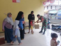 Bantuan Penambah Gizi Anak Stunting Kembali Disalurkan Babinsa Koramil 0907/03 Tarbar