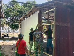 Program RTLH Milik Ibu Rosi Kerja Sama Kodim 1407/Bone Dengan Baznas Terus Di Kerjakan Personel Koramil 02/Dua Boccoe