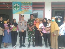 Babinsa Koramil 1407-18/Kajuara Tunjukkan Sinergitas TNI-Polri Dalam Pendampingan Posyandu